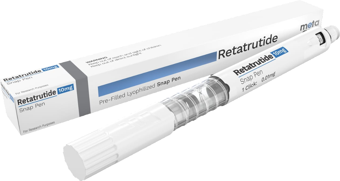 Retatrutide snap pen and box