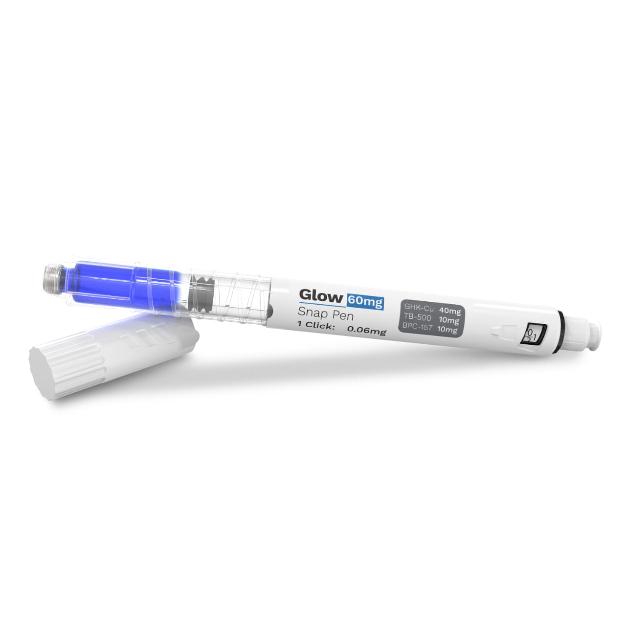 Glow (GHK-Cu, BPC-157, TB-500) 60mg Combination Snap Pen - Image 2
